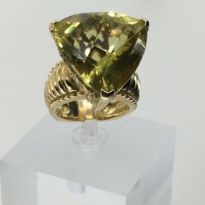 Sz 6 Hubert 4 Carat Citrine and Diamond Statement